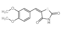 5-[(3,4-dimethoxyphenyl)methylidene]thiazolidine-2,4-dione structure