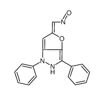 5-(nitrosomethylidene)-1,3-diphenyl-2H-furo[3,2-c]pyrazole结构式