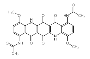 Acetamide, N,N-(5,6,7,12,13,14-hexahydro-4,11-dimethoxy-6,7,13,14-tetraoxoquino[2,3-b]acridine-1,8-diyl)bis- structure