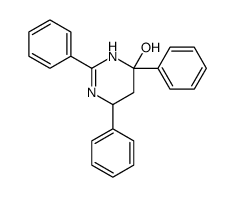 2,4,6-triphenyl-4,5-dihydro-1H-pyrimidin-6-ol结构式