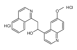 2-isoquinolin-2-ium-1-yl-1-(6-methoxyquinolin-1-ium-4-yl)ethanol,dichloride Structure