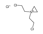 1,1-bis(2-chloroethyl)aziridin-1-ium,chloride Structure