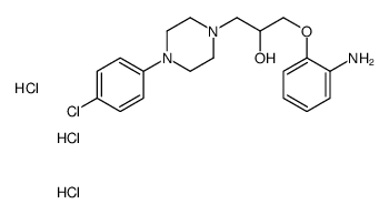 1-(2-aminophenoxy)-3-[4-(4-chlorophenyl)piperazin-1-yl]propan-2-ol,trihydrochloride结构式