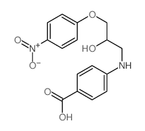 Benzoic acid,4-[[2-hydroxy-3-(4-nitrophenoxy)propyl]amino]- structure