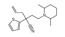 2-[2-(2,6-dimethylpiperidin-1-yl)ethyl]-2-thiophen-2-ylpent-4-enenitrile Structure