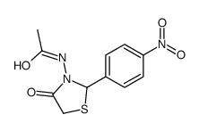 N-[2-(4-nitrophenyl)-4-oxo-1,3-thiazolidin-3-yl]acetamide结构式