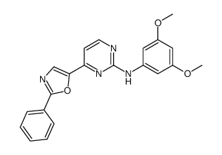 N-(3,5-dimethoxyphenyl)-4-(2-phenyl-1,3-oxazol-5-yl)pyrimidin-2-amine结构式