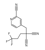 2-[(2-cyanopyridin-4-yl)methyl]-2-(3,3,3-trifluoropropyl)propanedinitrile Structure