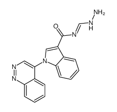 1-cinnolin-4-yl-N-(hydrazinylmethylidene)indole-3-carboxamide结构式