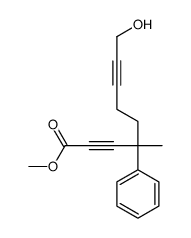 methyl 9-hydroxy-4-methyl-4-phenylnona-2,7-diynoate结构式