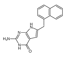 2-amino-4-oxo-6-(1-naphthylmethyl)-3,7-dihydropyrrolo[2,3-d]pyrimidine结构式