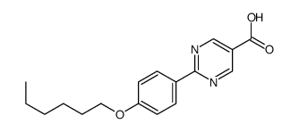 2-(4-hexoxyphenyl)pyrimidine-5-carboxylic acid结构式