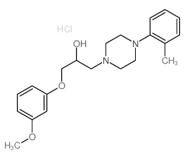 1-(3-methoxyphenoxy)-3-[4-(2-methylphenyl)piperazin-1-yl]propan-2-ol,hydrochloride结构式