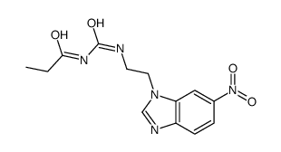 N-[2-(6-nitrobenzimidazol-1-yl)ethylcarbamoyl]propanamide结构式