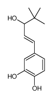 4-(3-hydroxy-4,4-dimethylpent-1-enyl)benzene-1,2-diol Structure