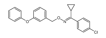 (4-Chloro-phenyl)-cyclopropyl-methanone O-(3-phenoxy-benzyl)-oxime结构式