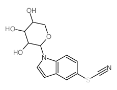 Thiocyanic acid, 1-.alpha.-L-arabinopyranosyl-1H-indol-5-yl ester Structure