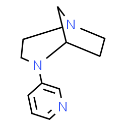 1,4-Diazabicyclo[3.2.1]octane,4-(3-pyridinyl)-,(+)-(9CI)结构式