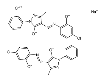 sodium bis[4-[(4-chloro-2-hydroxyphenyl)azo]-2,4-dihydro-5-methyl-2-phenyl-3H-pyrazol-3-onato(2-)]chromate(1-) Structure