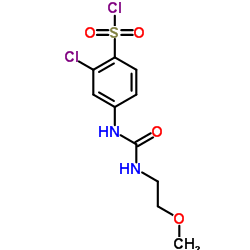 2-CHLORO-4-[3-(2-METHOXY-ETHYL)-UREIDO]-BENZENESULFONYL CHLORIDE structure