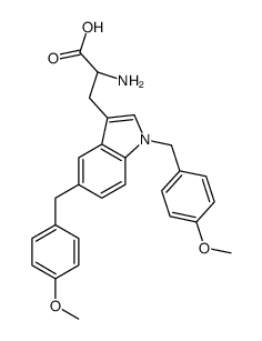 (2S)-2-amino-3-[1,5-bis[(4-methoxyphenyl)methyl]indol-3-yl]propanoic acid结构式