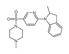 2-methyl-1-[5-(4-methylpiperazin-1-yl)sulfonylpyridin-2-yl]-2,3-dihydroindole结构式
