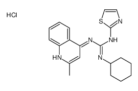 2-cyclohexyl-1-(2-methylquinolin-4-yl)-3-(1,3-thiazol-2-yl)guanidine,hydrochloride Structure