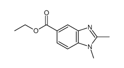 1H-Benzimidazole-5-carboxylic acid, 1,2-dimethyl-, ethyl ester结构式