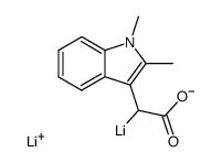 lithium (carboxylato(1,2-dimethyl-1H-indol-3-yl)methyl)lithium Structure