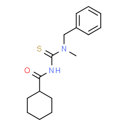 N-{[benzyl(methyl)amino]carbonothioyl}cyclohexanecarboxamide structure