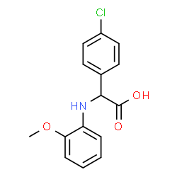 (4-CHLORO-PHENYL)-(2-METHOXY-PHENYLAMINO)-ACETIC ACID structure