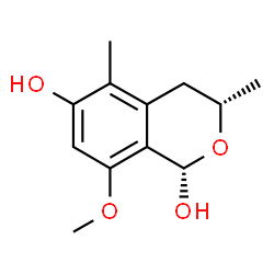 1H-2-Benzopyran-1,6-diol, 3,4-dihydro-8-methoxy-3,5-dimethyl-, (1S,3S)- (9CI) Structure