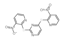 2,4-bis[(3-nitropyridin-2-yl)sulfanyl]pyrimidine结构式