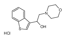 1-(1-benzothiophen-3-yl)-2-morpholin-4-ium-4-ylethanol,chloride Structure