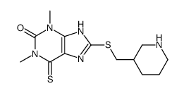 6,7-Dihydro-1,3-dimethyl-8-[(piperidin-3-yl)methylthio]-6-thioxo-1H-purin-2(3H)-one Structure