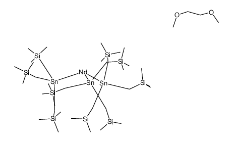 tris[tris(trimethylsilylmethyl)stannyl]neodymium*1,2-dimethoxyethane Structure