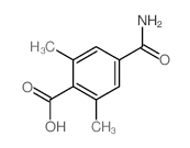 4-carbamoyl-2,6-dimethyl-benzoic acid structure