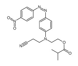2-[(2-cyanoethyl)[4-[(4-nitrophenyl)azo]phenyl]amino]ethyl isobutyrate structure