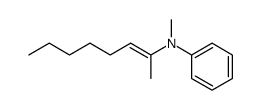 N-methyl-N-(1-methylhept-1-enyl)aniline结构式