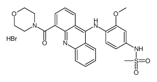 N-[3-methoxy-4-[[4-(morpholine-4-carbonyl)acridin-9-yl]amino]phenyl]methanesulfonamide,hydrobromide结构式