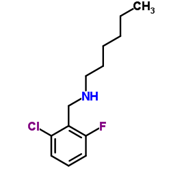 N-(2-Chloro-6-fluorobenzyl)-1-hexanamine结构式