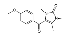 4-(4-methoxybenzoyl)-1,3,5-trimethylimidazol-2-one结构式