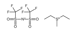 Diethyl(methyl)sulfonium bis[(trifluoromethyl)sulfonyl]azanide结构式