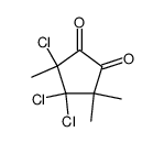 3,4,4-trichloro-3,5,5-trimethyl-1,2-cyclopentanedione Structure
