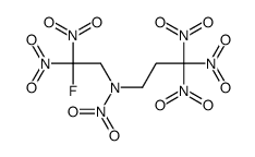 N-(2-fluoro-2,2-dinitroethyl)-N-(3,3,3-trinitropropyl)nitramide结构式