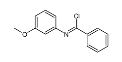 N-(3-methoxy-phenyl)-benzimidoyl chloride Structure