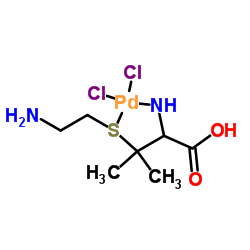 1-(2-aminoethyl)-2,2-dichloro-5,5-dimethyl-1λ4-thia-3-aza-2λ4-palladacyclopentane-4-carboxylic acid Structure