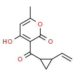 2H-Pyran-2-one, 3-[(2-ethenylcyclopropyl)carbonyl]-4-hydroxy-6-methyl- (9CI)结构式