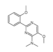 5-methoxy-2-(2-methoxyphenyl)-N,N-dimethylpyrimidin-4-amine结构式