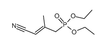diethyl (3-cyano-2-methyl-2-trans-propenyl)phosphonate Structure